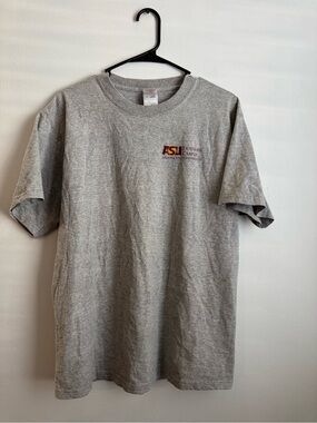 Gray Short Sleeve Logo Tee